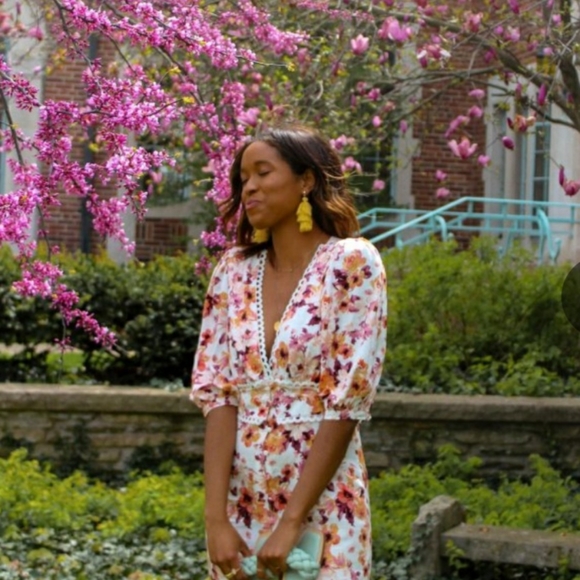 💮 NWT Lovely JustFab Crochet Trim Maxi Dress - Picture 10 of 14